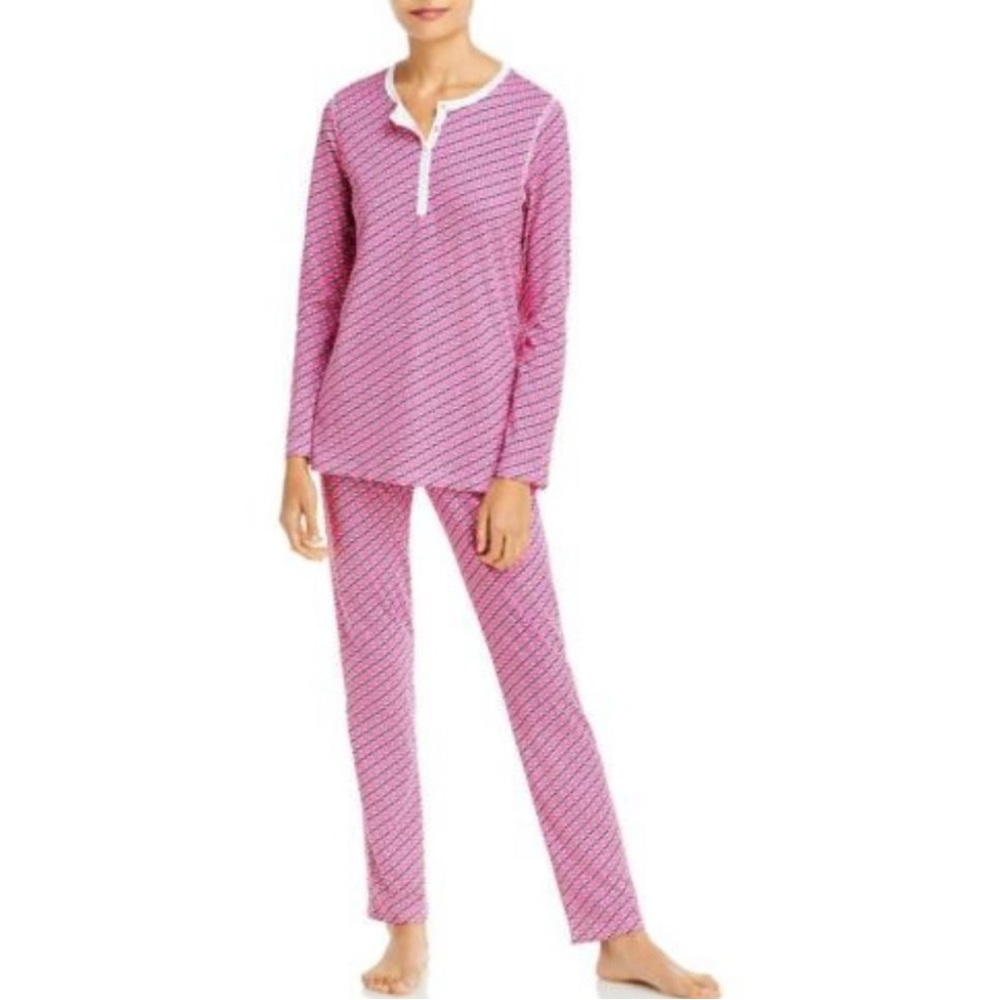 NWOT Roller Rabbit x bloomies pink skull doodle pajamas